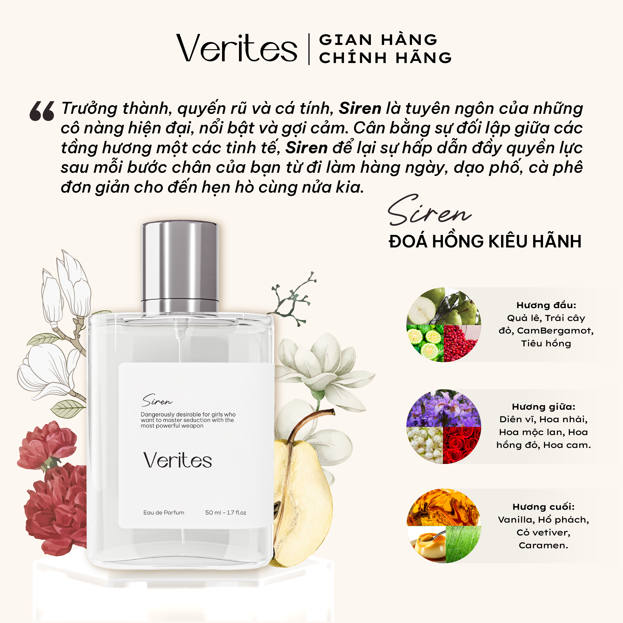 Mô tả Bộ sưu tập Signature 5 hương nước hoa VERITES fullsize 50ml/chai - 2