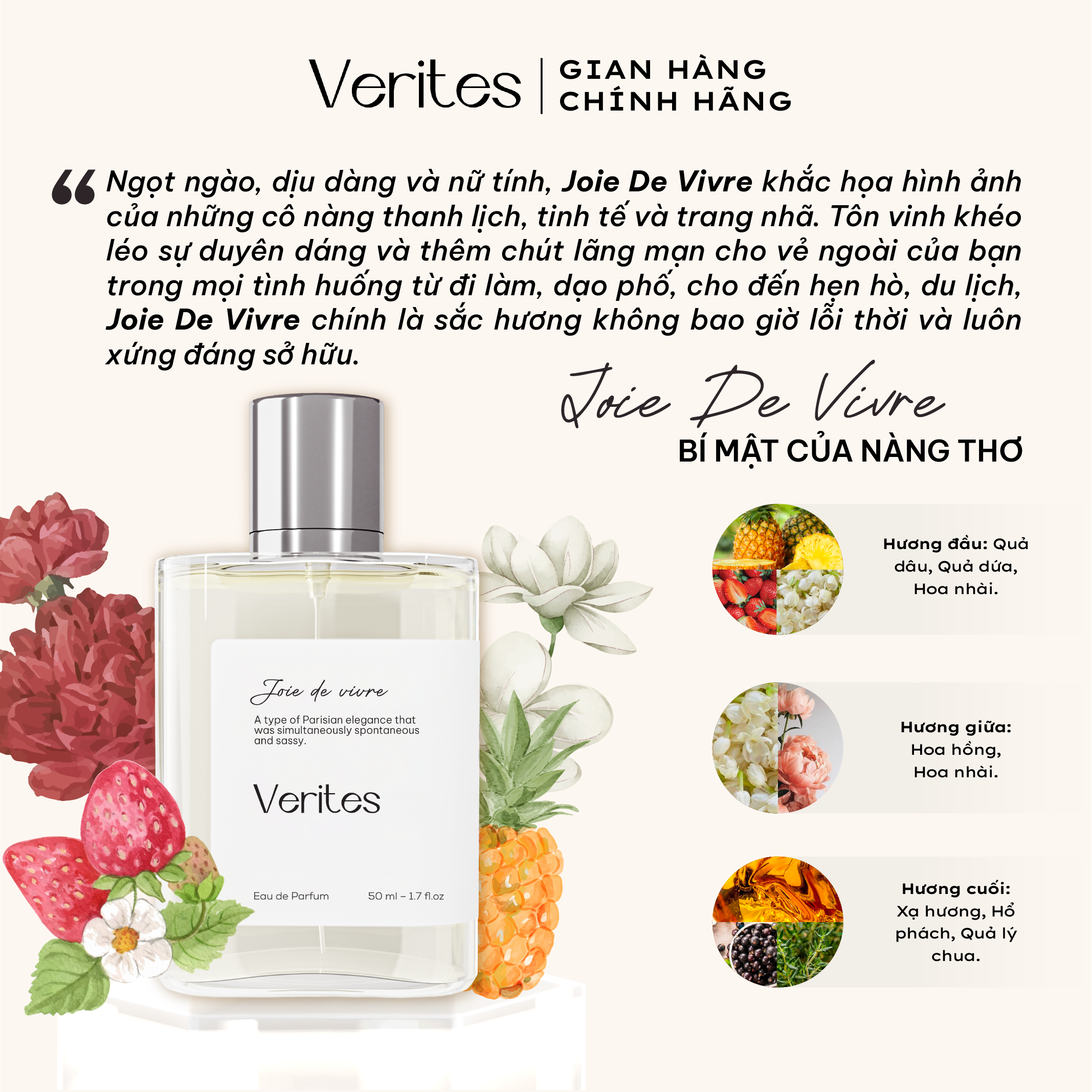 Mô tả Bộ sưu tập Signature 5 hương nước hoa VERITES fullsize 50ml/chai - 3