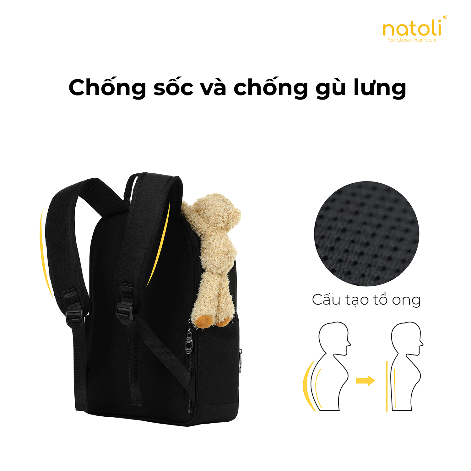 Quai đeo balo nữ thoải mái, thoáng khí