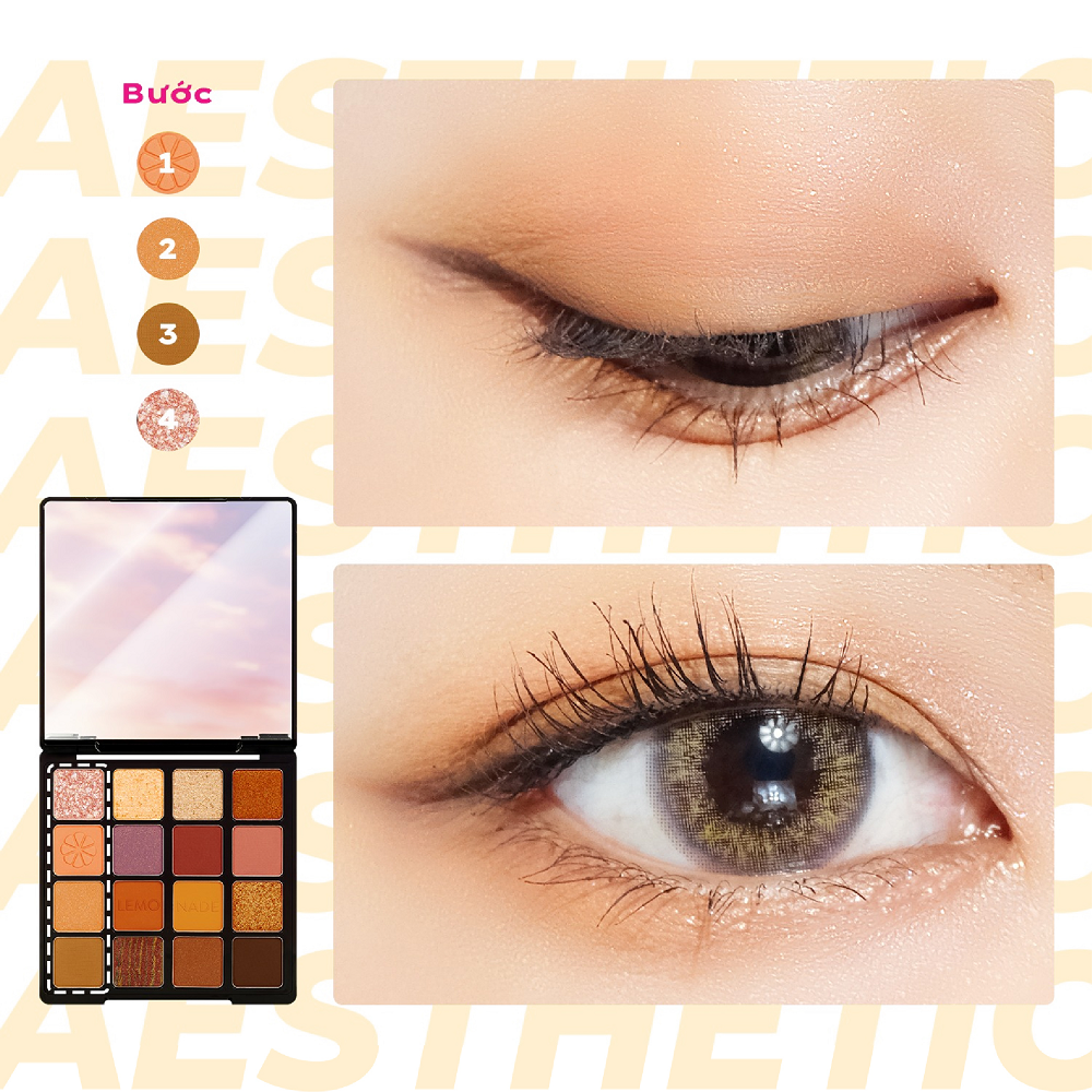 Mô tả Bảng phấn mắt Lemonade Aesthetic Eyeshadow Palette 20.8g - 9