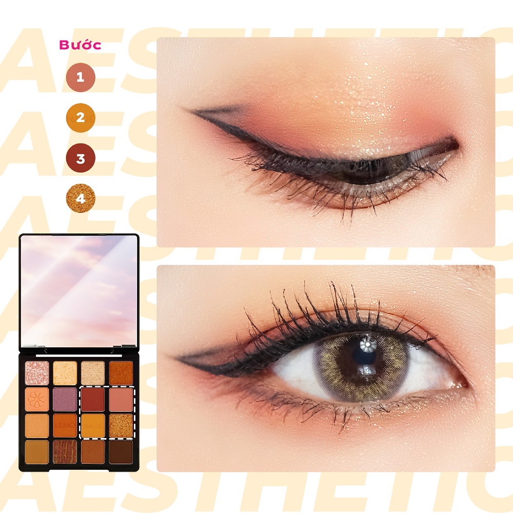Mô tả Bảng phấn mắt Lemonade Aesthetic Eyeshadow Palette 20.8g - 10