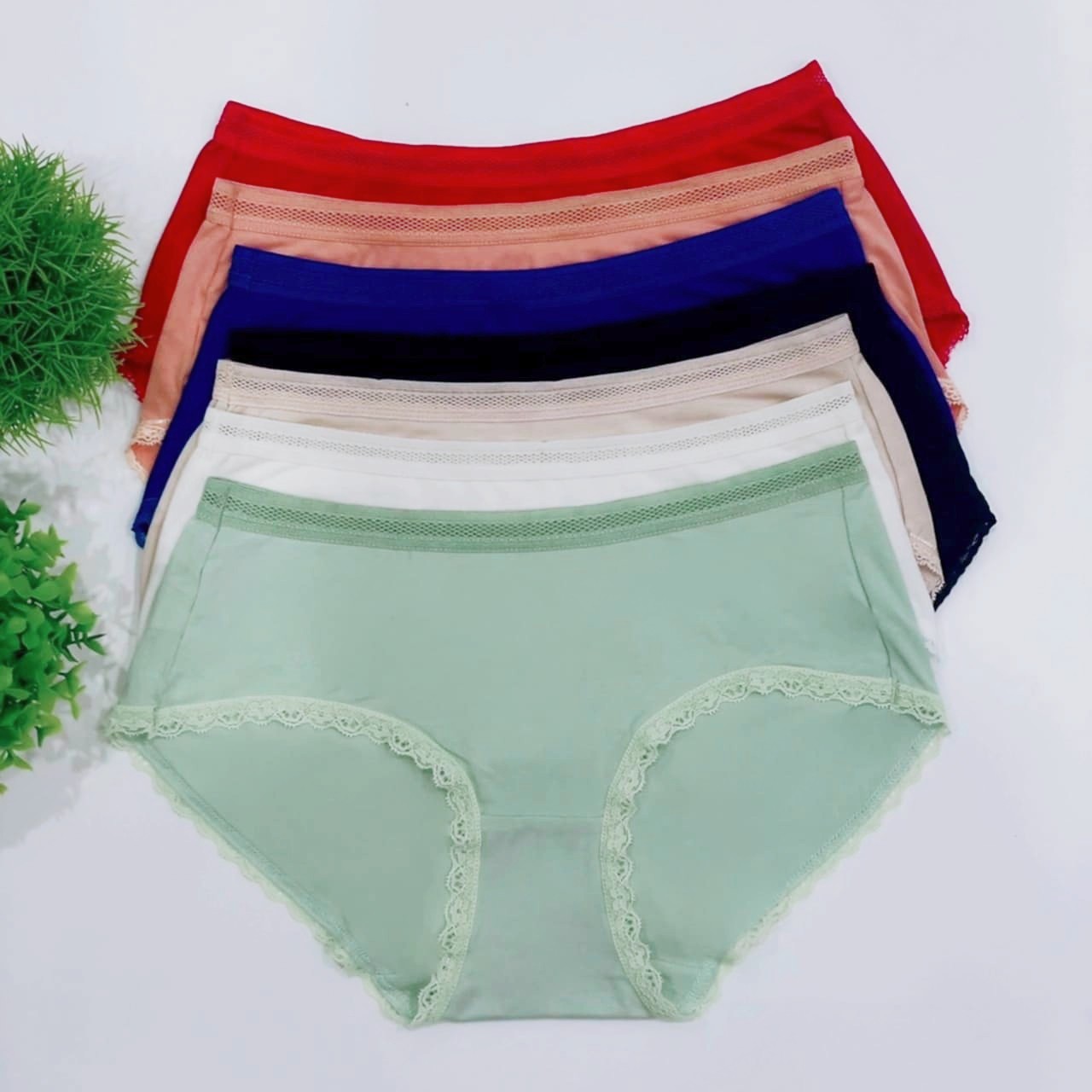 Mô tả Set 5 quần lót nữ cotton lụa Vicci 109 mềm mại, êm ái, thấm hút mồ hôi, kháng khuẩn khử mùi - 1