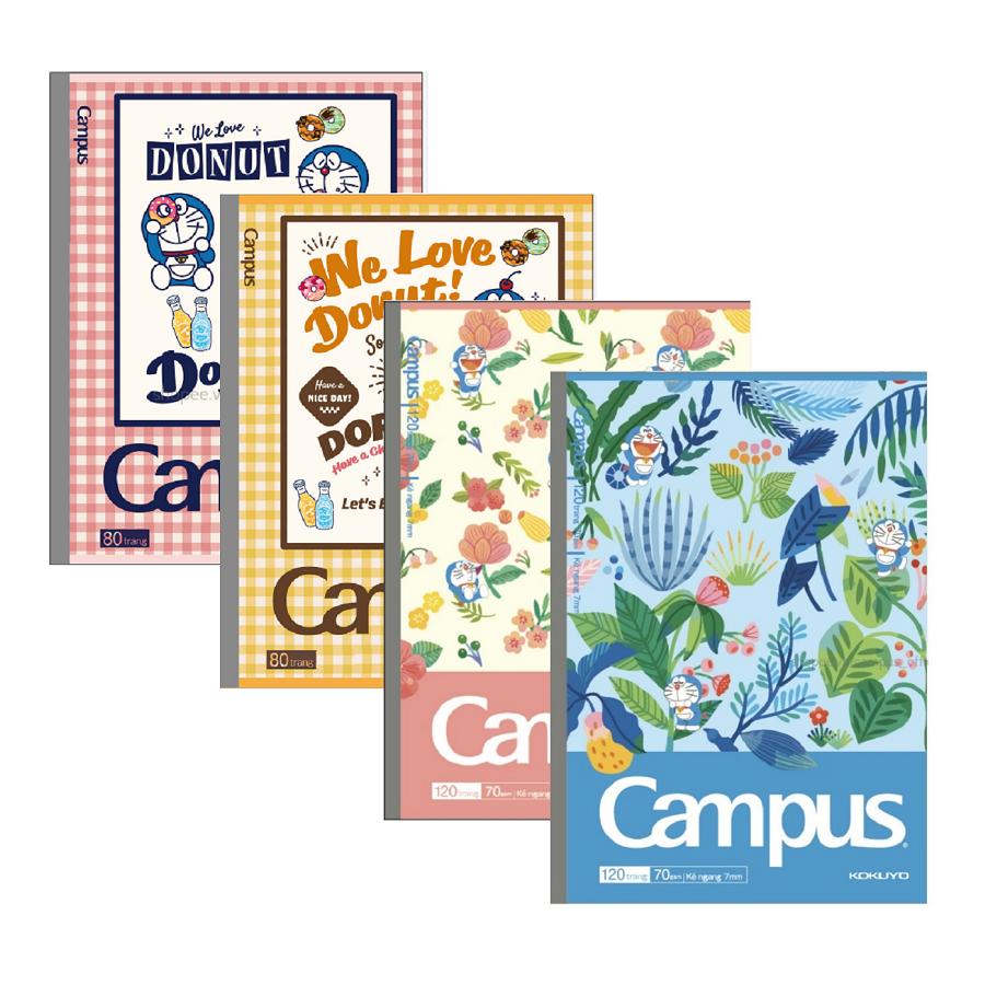 Lốc 10 quyển vở kẻ ngang Doraemon Campus B5L80DOR / B5L120DOR phong ...