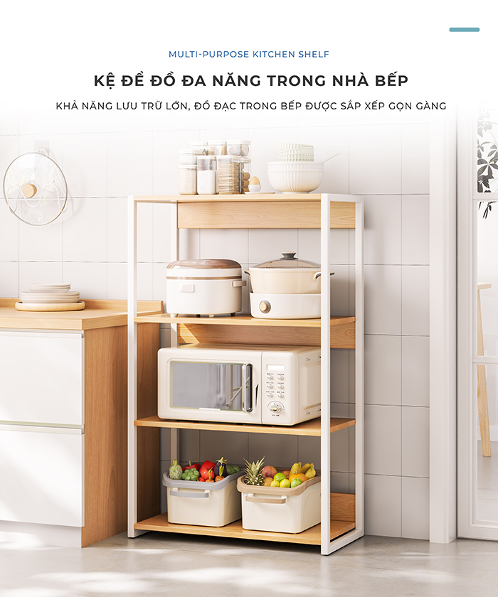 Mô tả Kệ lò vi sóng IGA sắp xếp không gian bếp gọn gàng phong cách hiện đại GM05 - 1