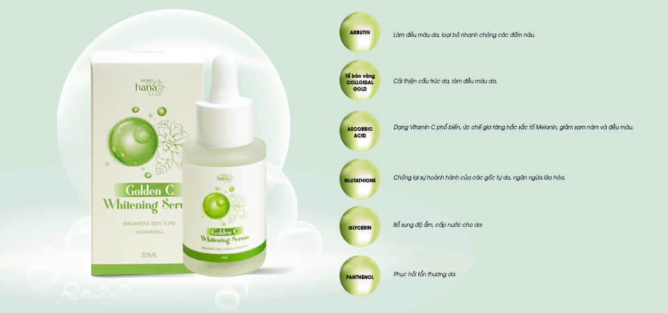 Mô tả Serum Dưỡng Sáng Đều Ngừa Lão Hóa Da RIORI HANA  Golden C Whitening Seum - 7