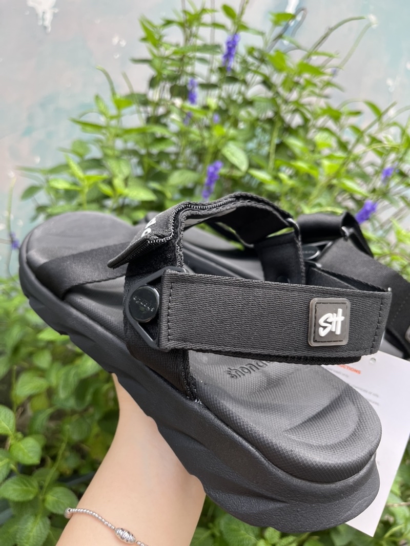 Mô tả Giày sandal Shondo đen full quai xoay 360 dành cho nam nữ F6X1111 - 2