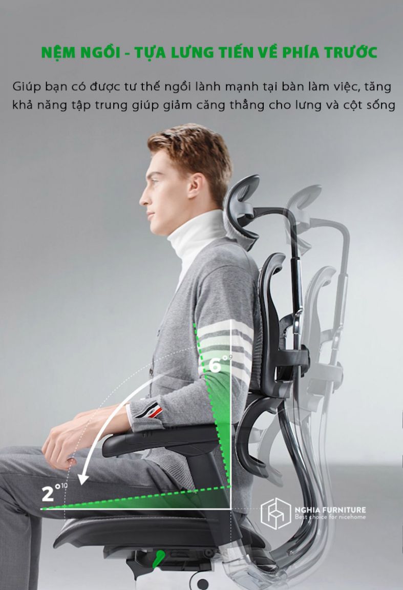 Đổ ghế về phía trước Ergohuman Elite 02
