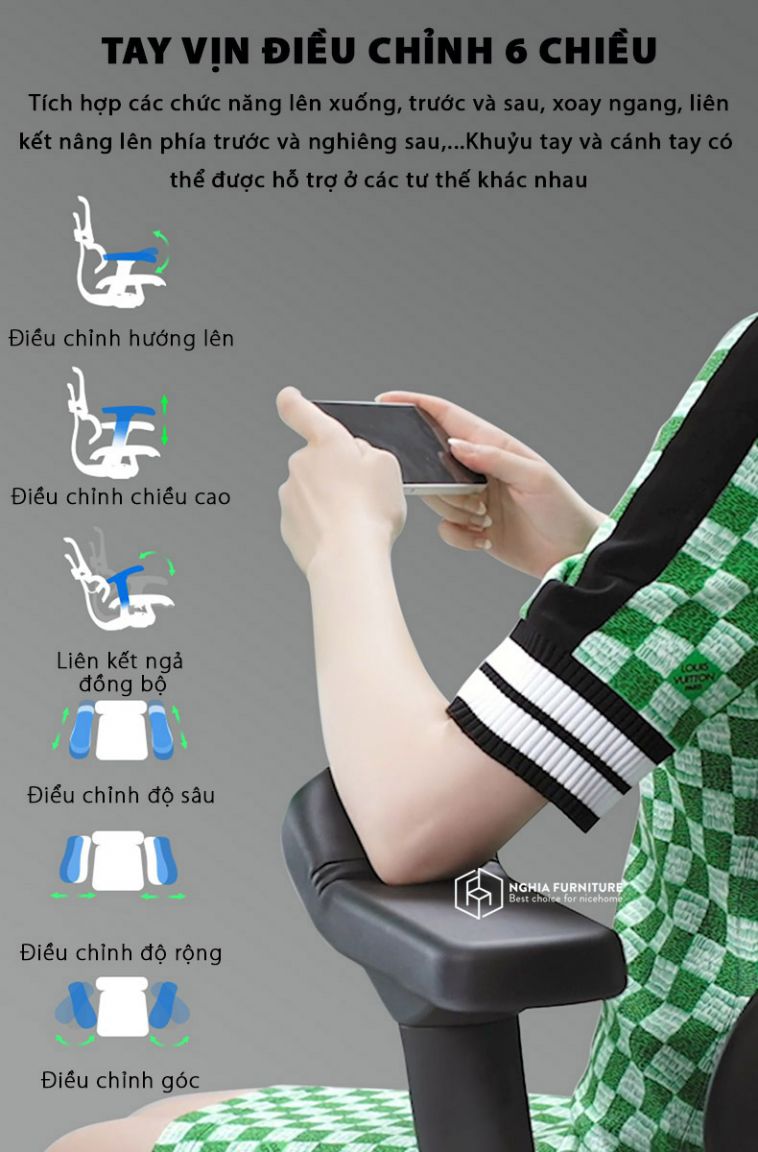 Tay vịn 5D Ergohuman Elite 02