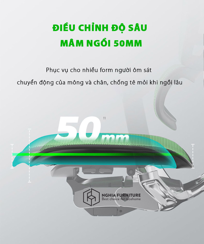 Điều chỉnh trượt mâm Ergohuman Elite 02