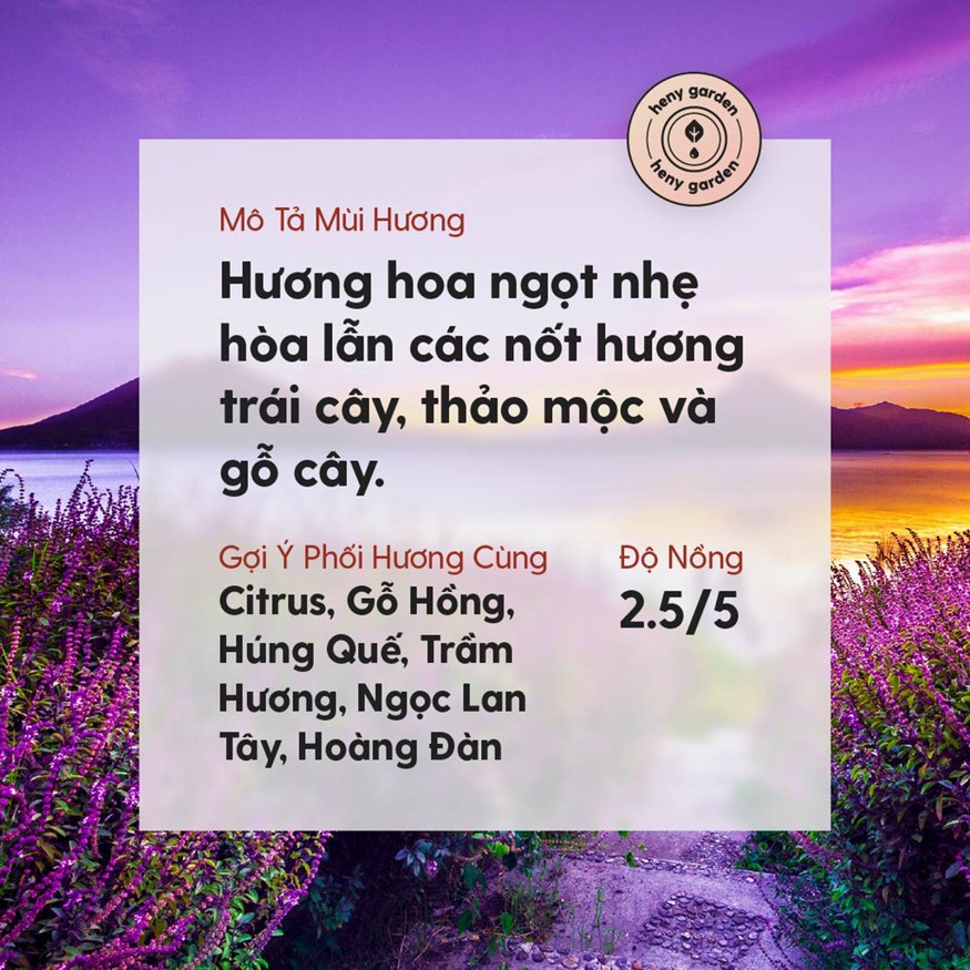 Tinh dầu Oải Hương Heny Garden - Chi tiết