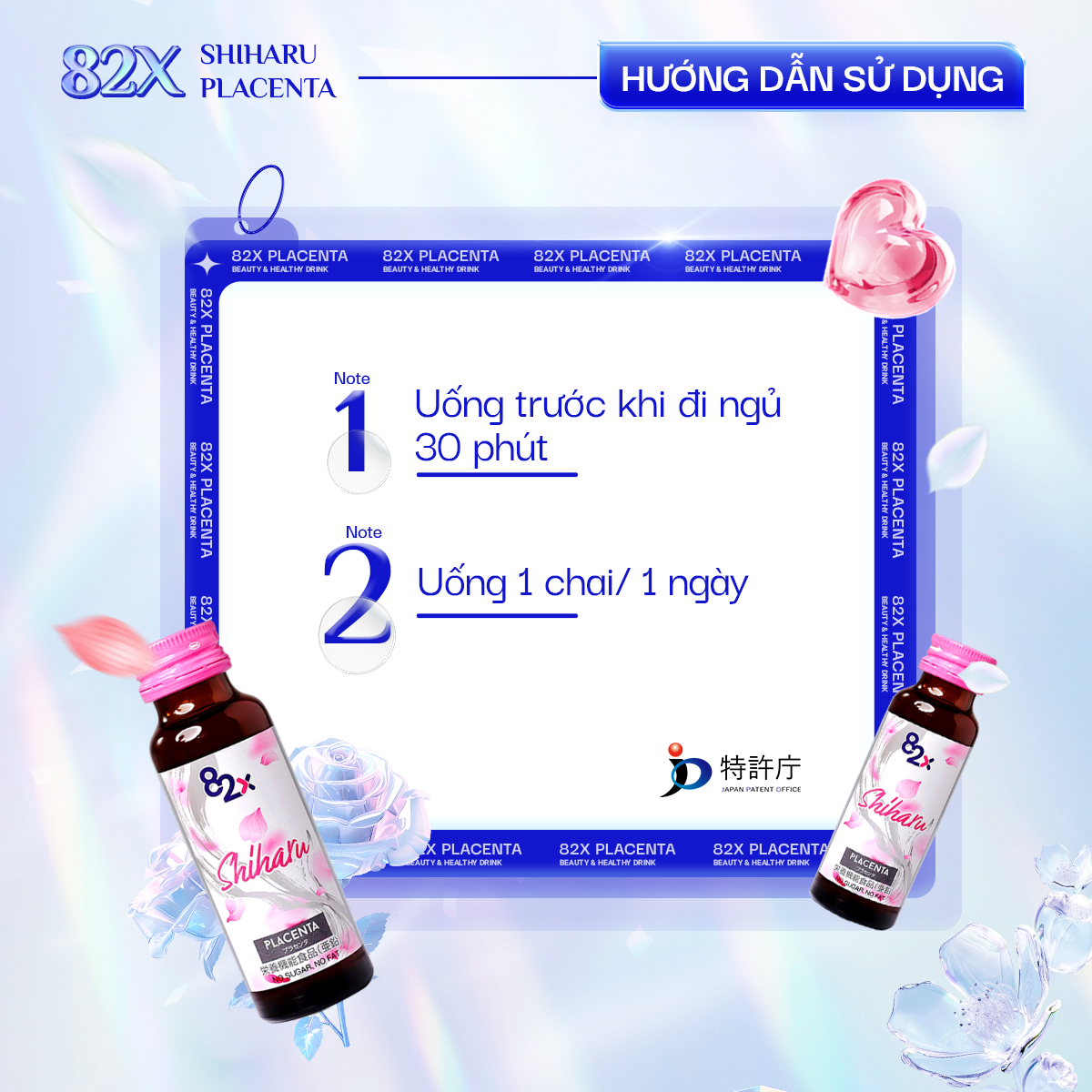 Mô tả Combo 3 Hộp Nước Uống Shiharu Placenta Đều Màu Da, Cân Bằng Nội Tiết Tố Nữ, Ổn Định Giấc Ngủ 10 lọ/Hộp - 4
