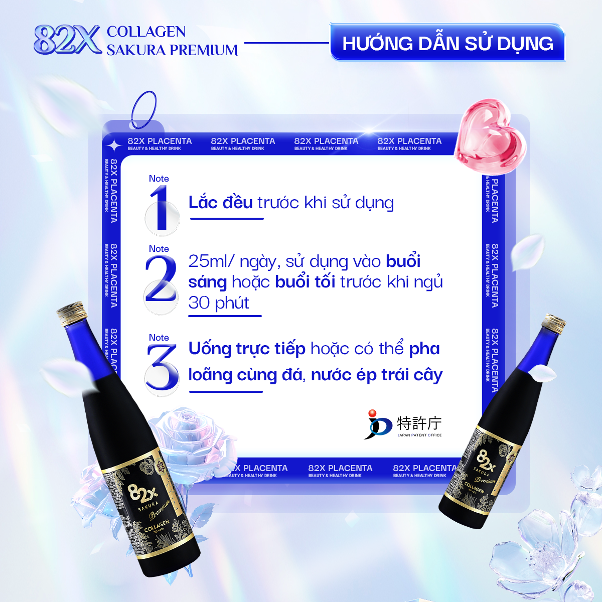 Mô tả Liệu Trình 2 Chai Nước Uống Làm Đẹp Da Gồm Sakura Collagen & Classic Collagen Tăng Sức Đề Kháng, Thải Độc 500ml/chai - 6