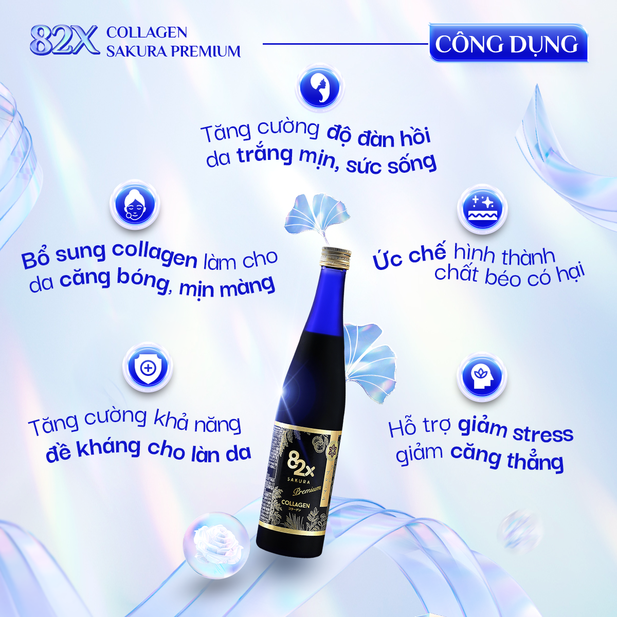 Mô tả Liệu Trình 2 Chai Nước Uống Làm Đẹp Da Gồm Sakura Collagen & Classic Collagen Tăng Sức Đề Kháng, Thải Độc 500ml/chai - 4