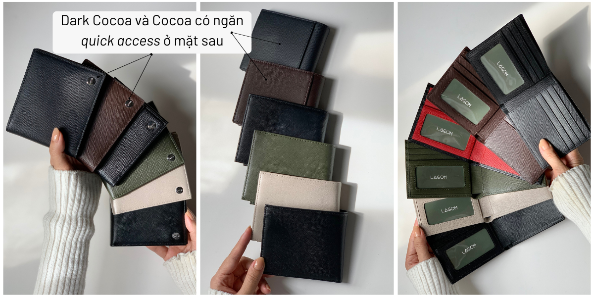 Ví nam Da Thật LAGOM Forest Bifold - Chi tiết