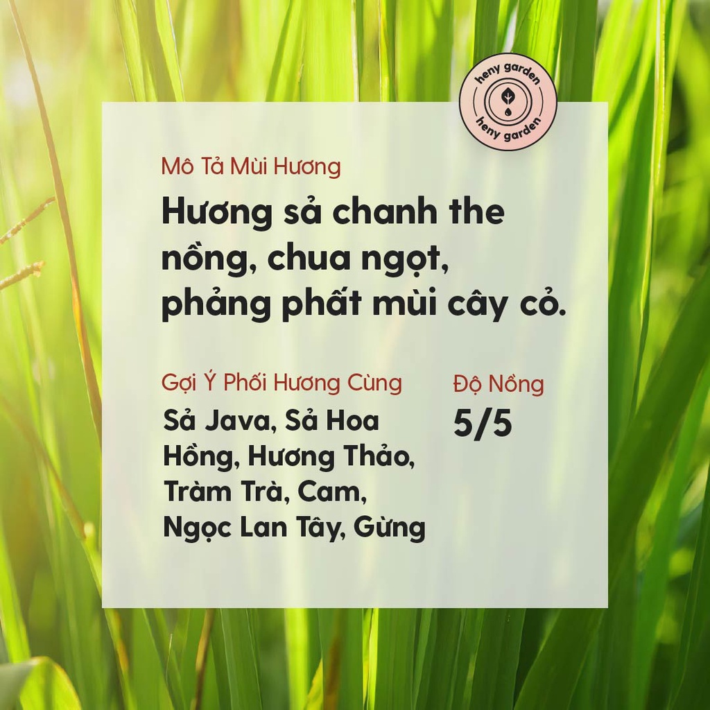 Tinh dầu Sả Chanh Heny Garden 2