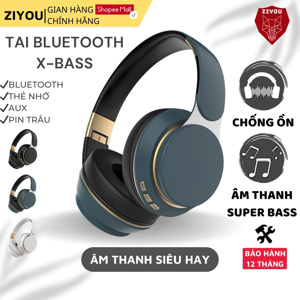 Mô tả Tai Nghe Chụp Tai Bluetooth Không Dây Ziyou X-BASS Cho Điện Thoại Máy Tính Có Mic Âm Thanh Siêu Bass - 2