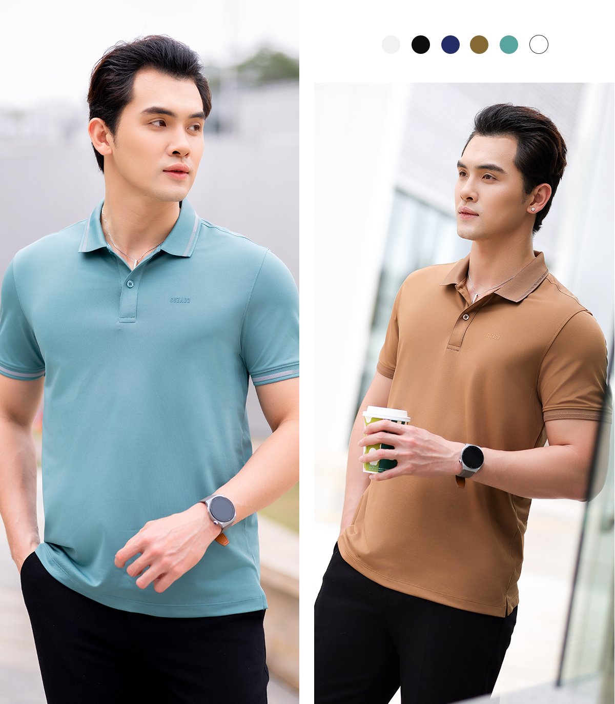 Áo Polo GUZADO Coolmax Cá Sấu - Chất Vải
