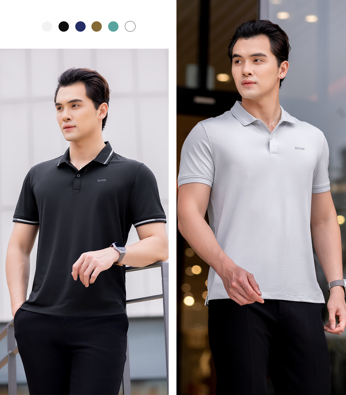 Áo Polo GUZADO Coolmax Cá Sấu - Cổ Áo