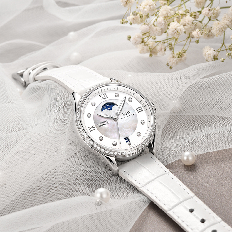 Mô tả Đồng hồ nữ chính hãng IW CARNIVAL IW582G-1, Kính sapphire ,chống xước,Chống nước 50m ,Bh 24 tháng,Máy cơ (Automatic) - 3