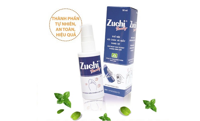 Mô tả Xịt khử mùi chân và giày - Zuchi Family 50ml -XZ2-02, giúp khử mùi tức thì, kháng khuẩn, giảm tiết mồ hôi, với hương thơ - 1