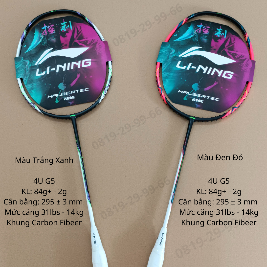 Vợt cầu lông Lining Halbertec Motor chính hãng khung full carbon căng ...