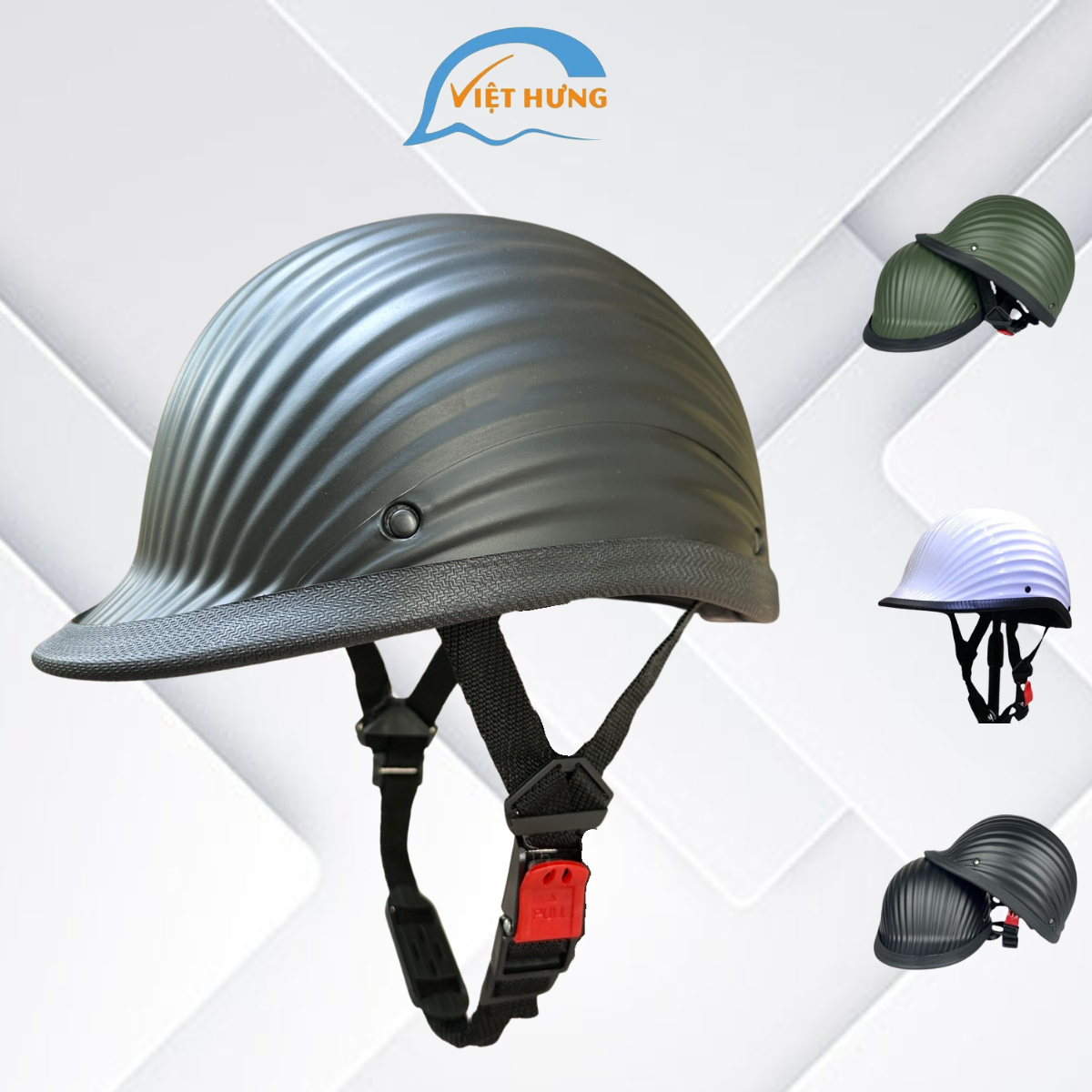 Mô tả Nón Bảo Hiểm thể thao ĐUA NGỰA VÂN SÒ - Mũ Thời Trang Siêu Đẹp - Mũ Ngược - Vòng Đầu 56-58cm - Mũ Vỏ Sò V&S Helmet S01 - 1