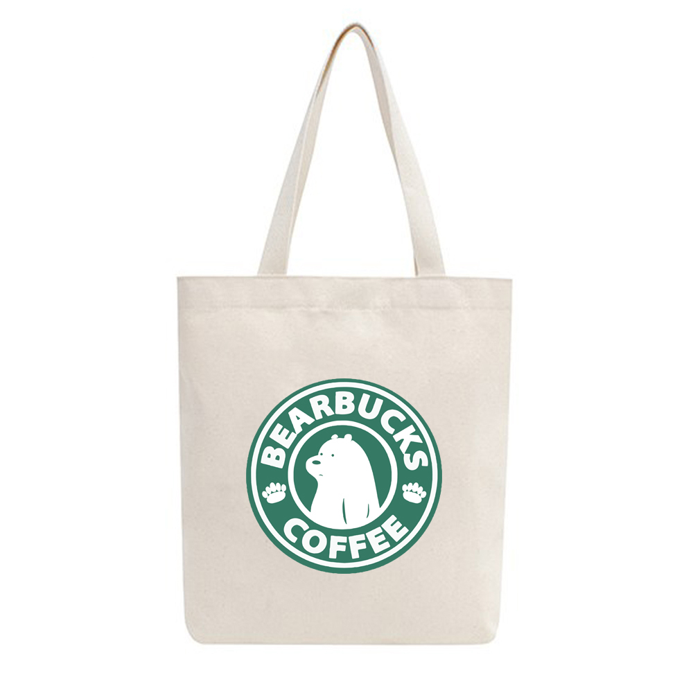 Mô tả BST Túi Tote Vải Mộc GINKO Kiểu Basic có dây kéo khóa ( túi con ) in hình We Bare Bears M68-M76 - 9