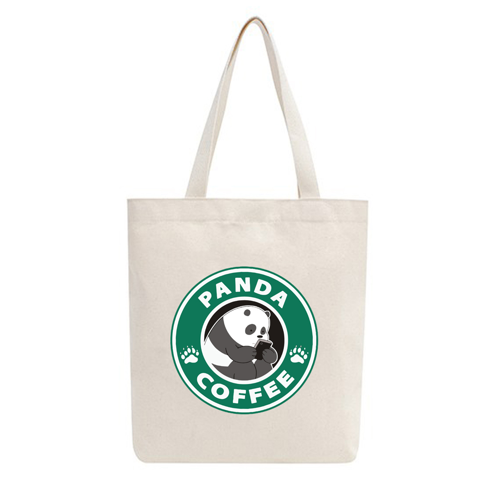 Mô tả BST Túi Tote Vải Mộc GINKO Kiểu Basic có dây kéo khóa ( túi con ) in hình We Bare Bears M68-M76 - 10
