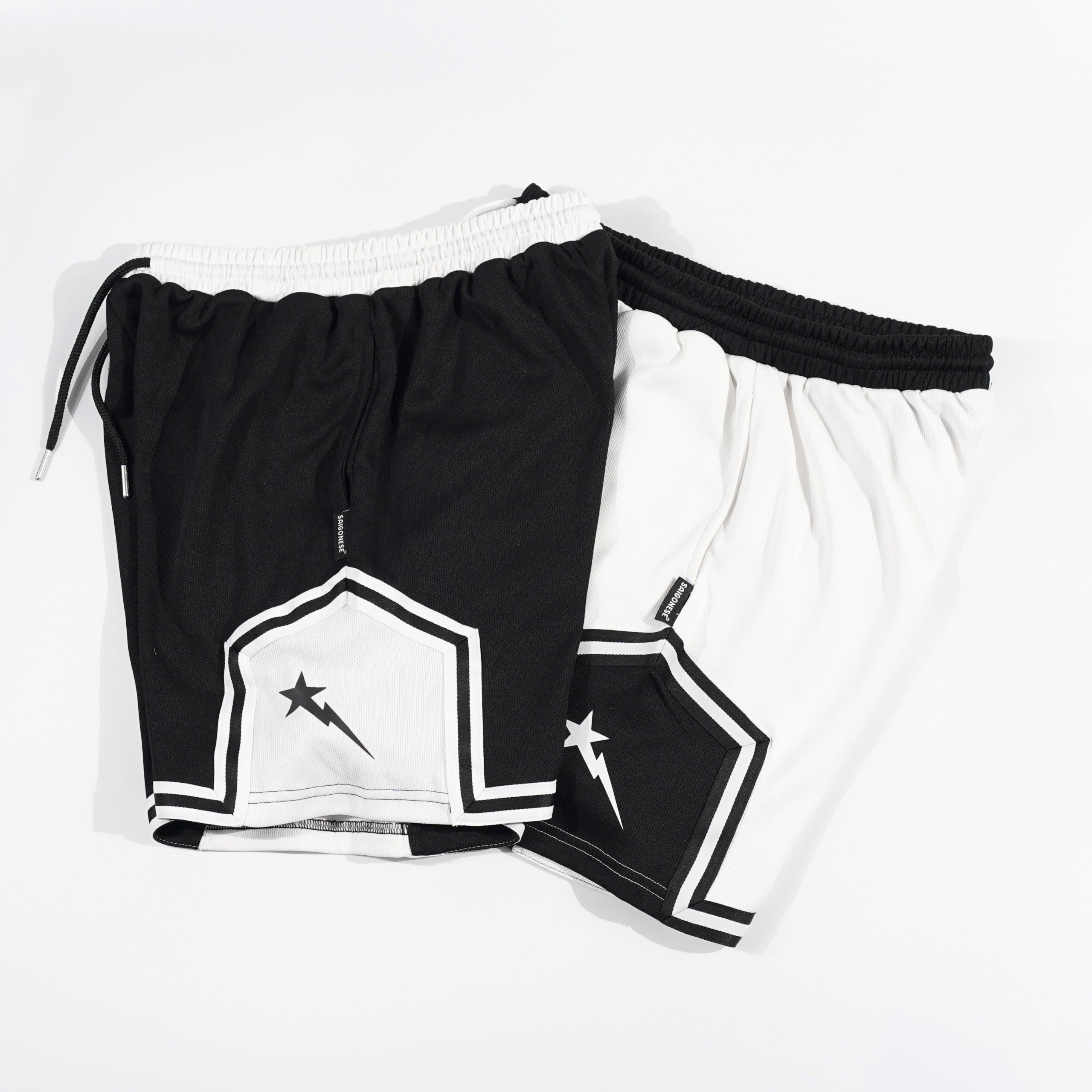 Mô tả Short Thun Light Star SAIGONESE Thun Mè Quần Đùi Phối Viền Thể Thao Unisex Nam Nữ 2 Màu - 1