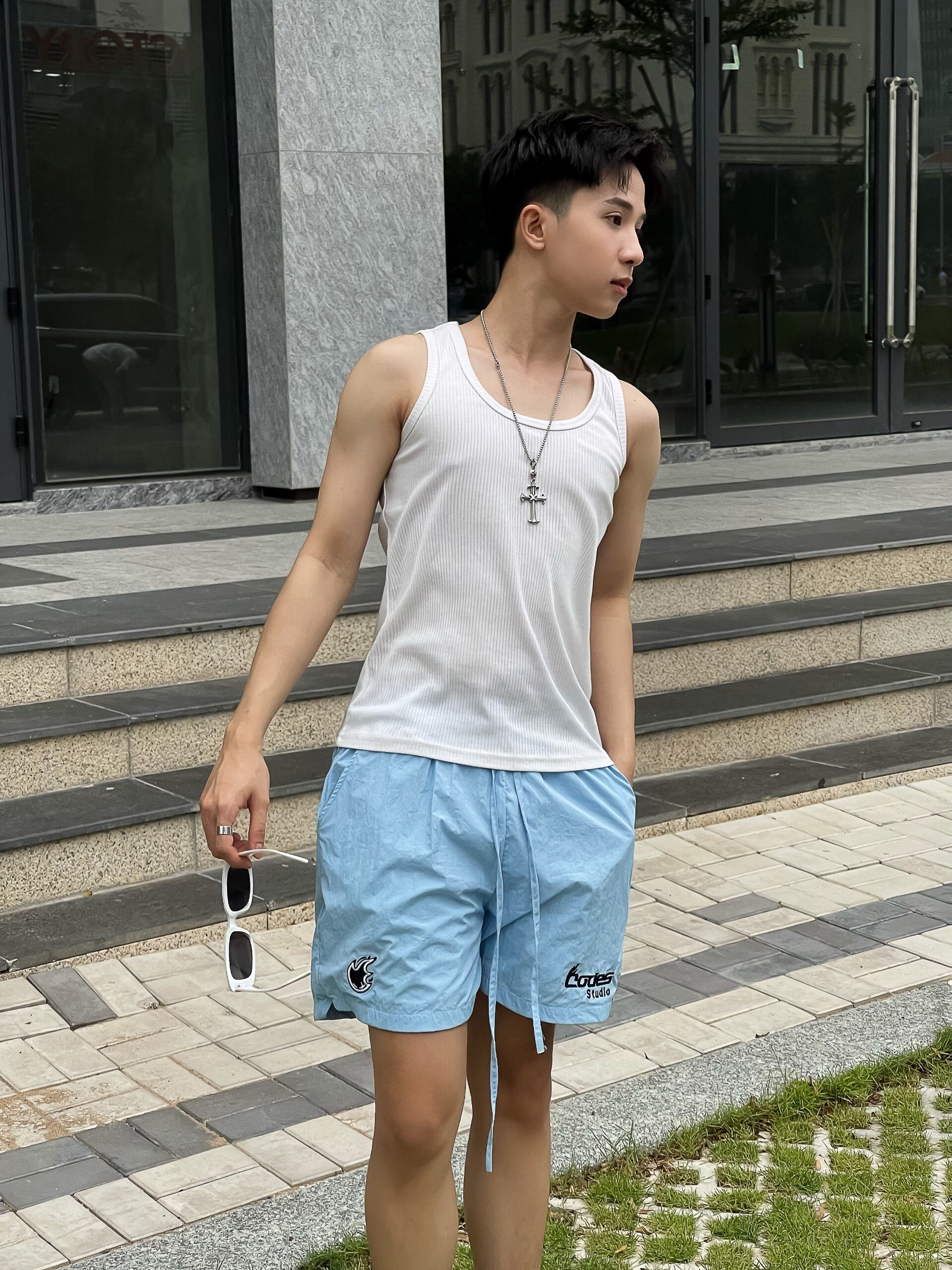 Quần short dù local brand CODES VN , Quần short gió 2 lớp lót lưới ...