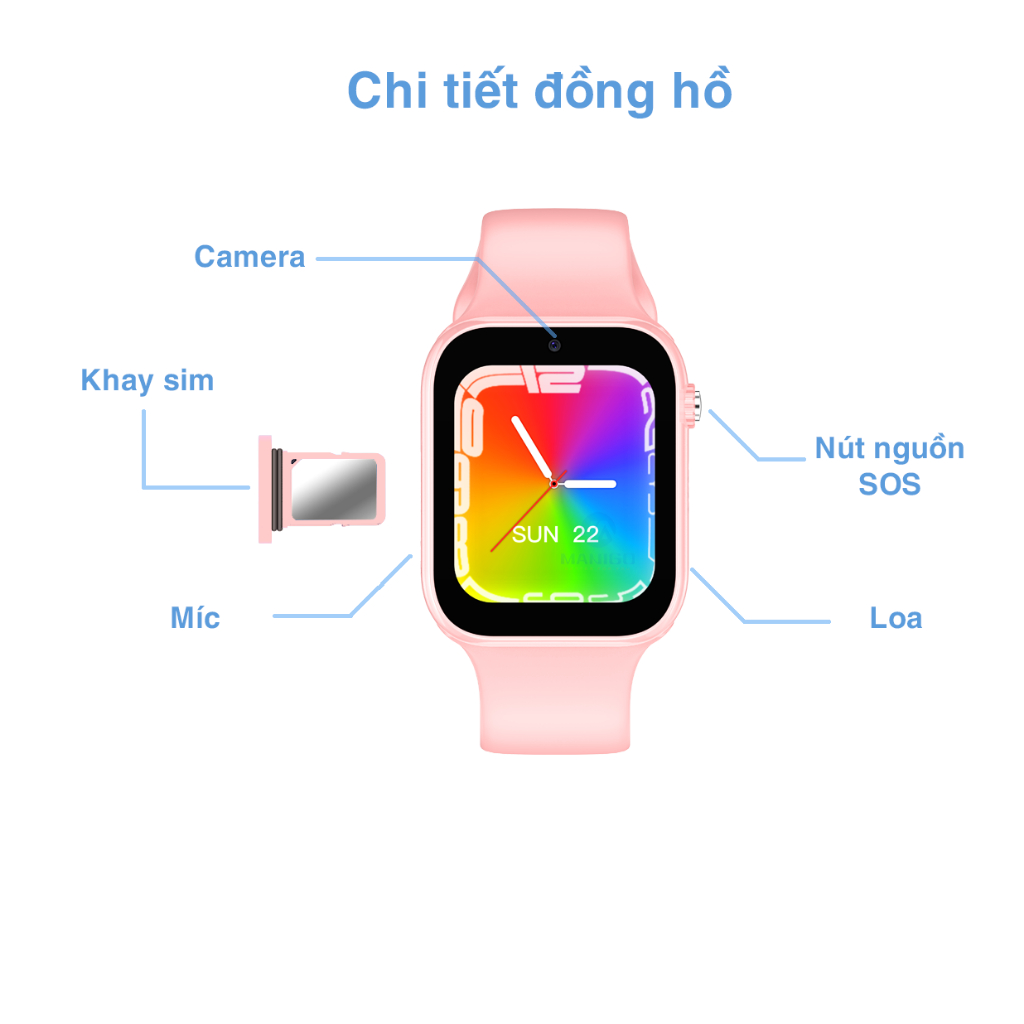 Mô tả Đồng hồ thông minh Geyan X718S Lắp sim 4G nghe gọi Định vị Chống nước PX7 BH 1 đổi 1 trong 1 năm - 11