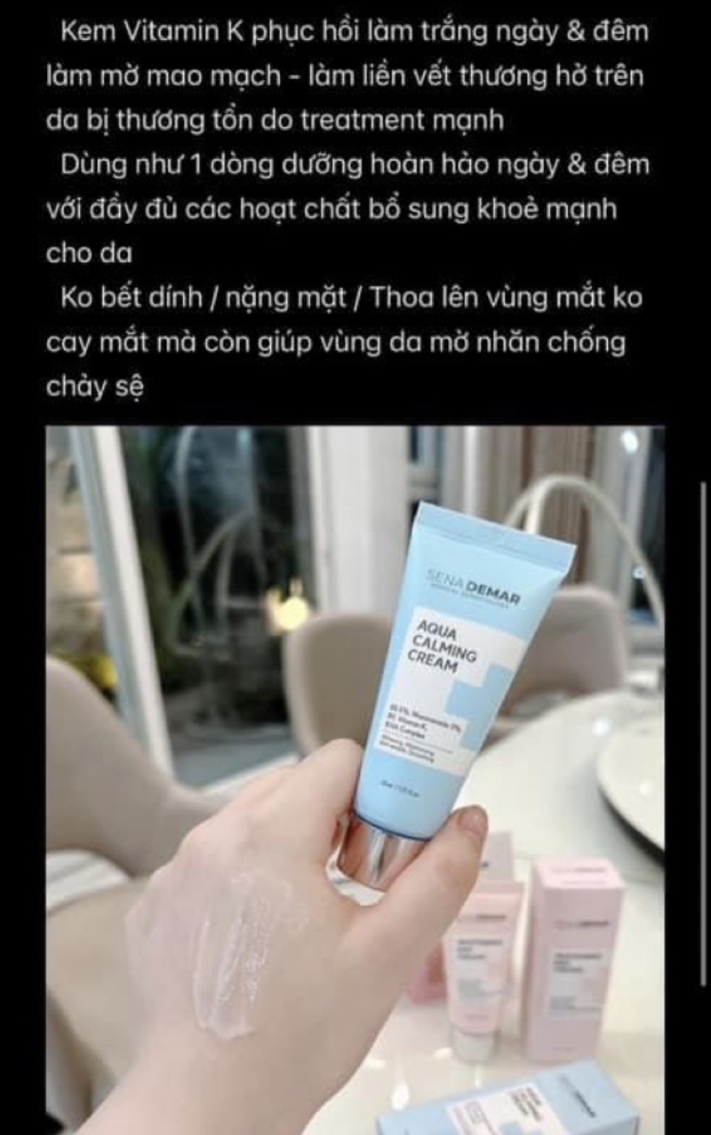 Kem Dưỡng Ngày đêm Senademar Aqua Calming Cream 30ml Hạn 2027 