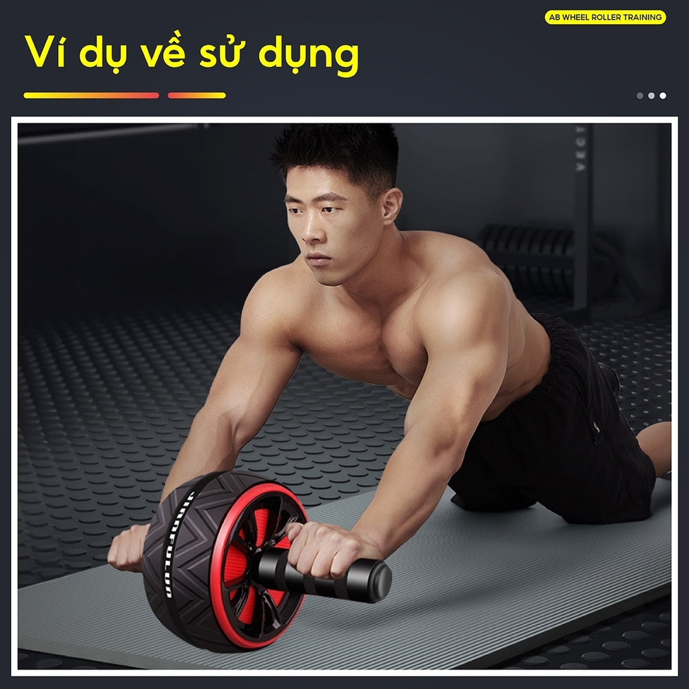Mô tả BG - Con lăn trợ lực tập bụng 1 bánh AB TDR 95, dụng cụ máy tập cơ bụng con lăng, tạ tập gym tại nhà - 8
