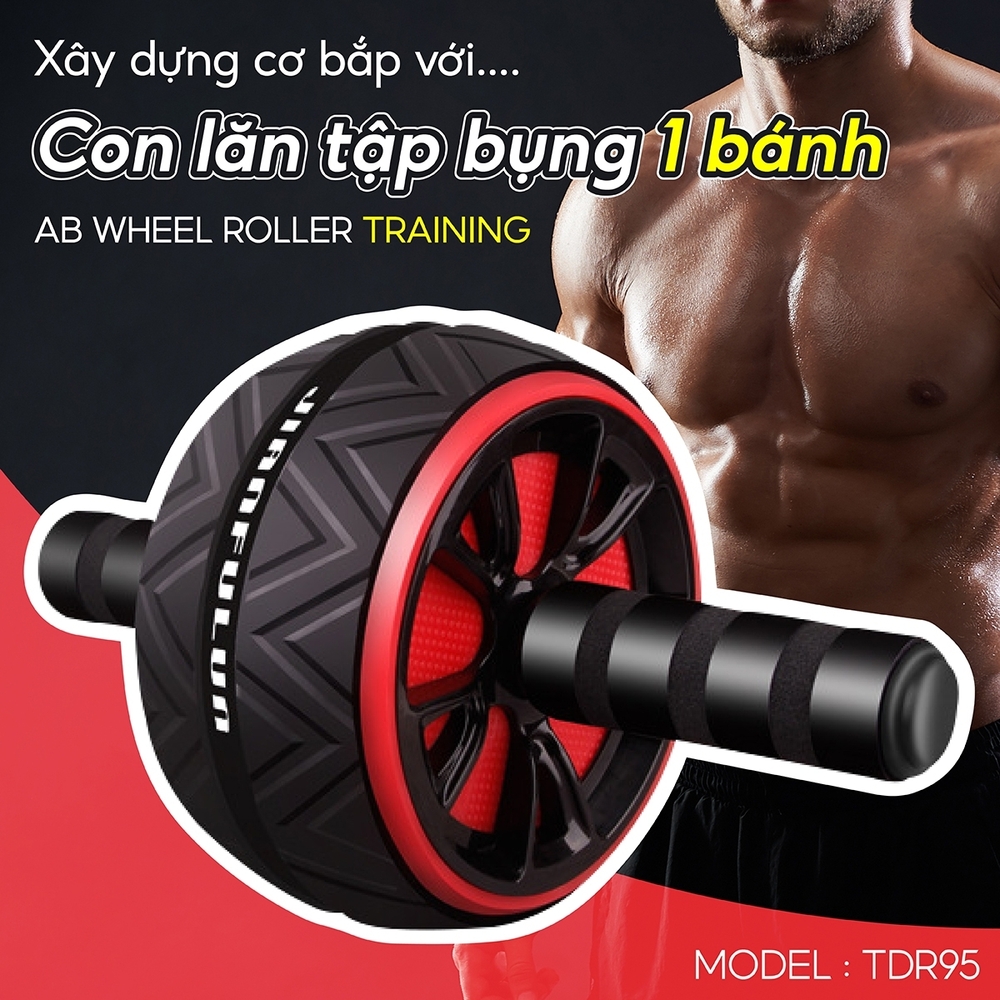 Mô tả BG - Con lăn trợ lực tập bụng 1 bánh AB TDR 95, dụng cụ máy tập cơ bụng con lăng, tạ tập gym tại nhà - 11