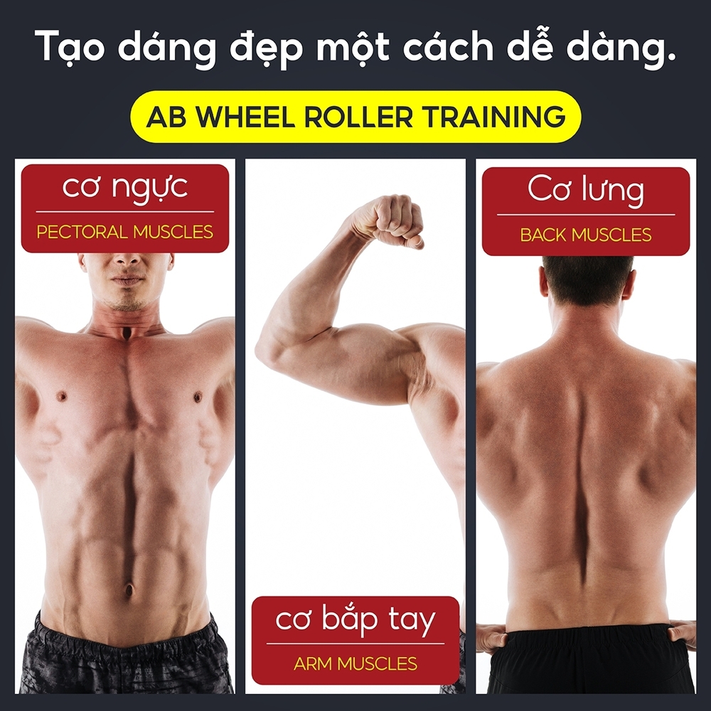 Mô tả BG - Con lăn trợ lực tập bụng 1 bánh AB TDR 95, dụng cụ máy tập cơ bụng con lăng, tạ tập gym tại nhà - 1