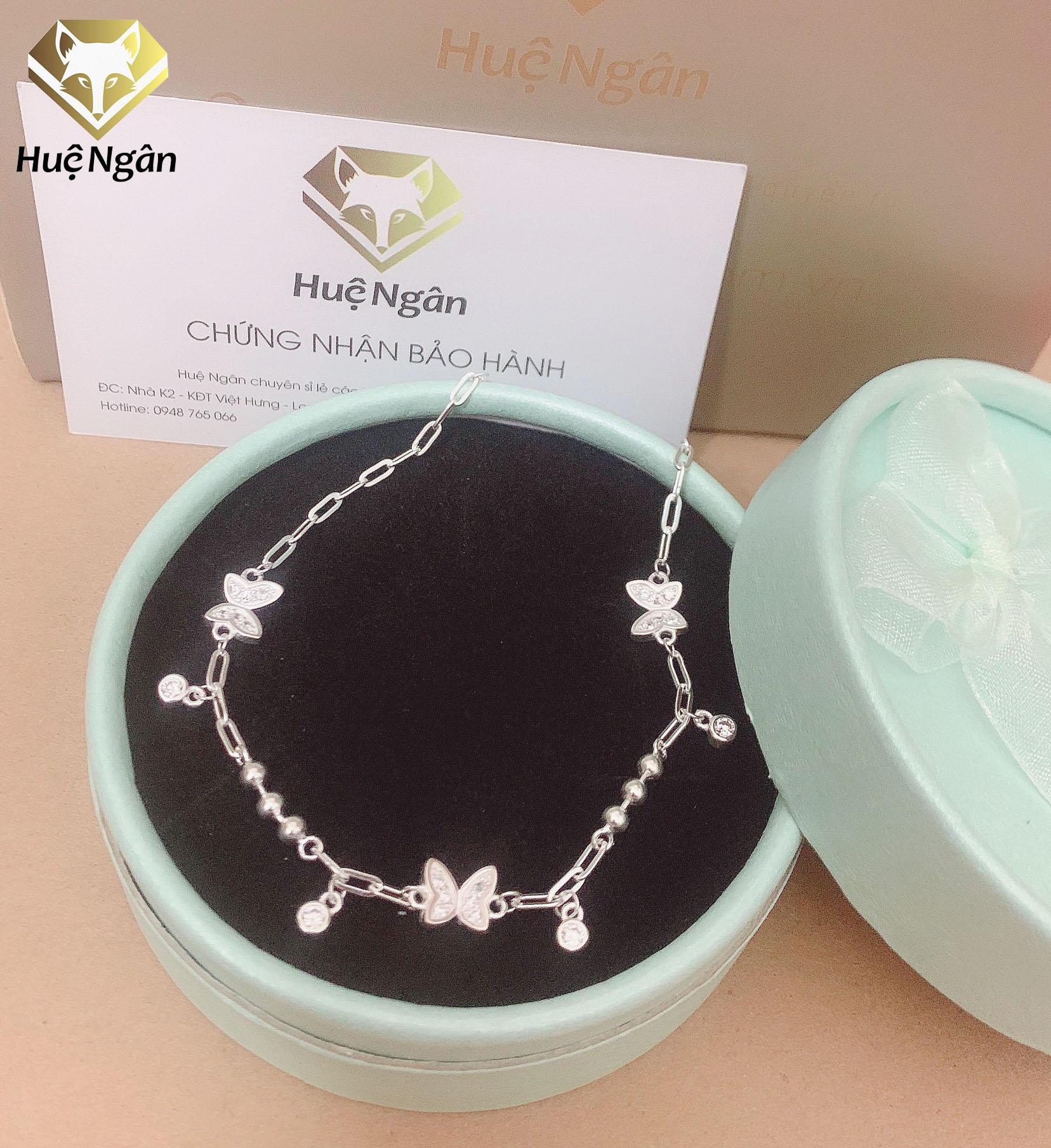 Mô tả Lắc tay bạc 925 Huệ Ngân - Uyên Ương Hồ Điệp LT0168 - 3