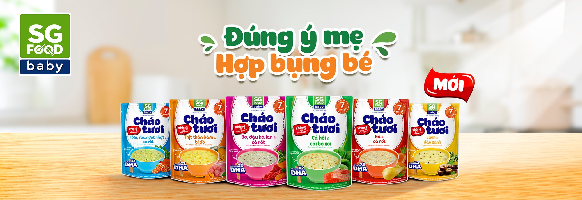 Mô tả Cháo Tươi Baby Bò Đậu Hà Lan SGFood 240g - 2