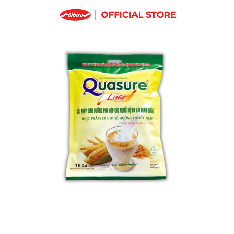 Mô tả Túi Ngũ Cốc Quasure Light Sữa Bibica 400g - Thực phẩm dành cho người ăn kiêng, tiểu đường - 1