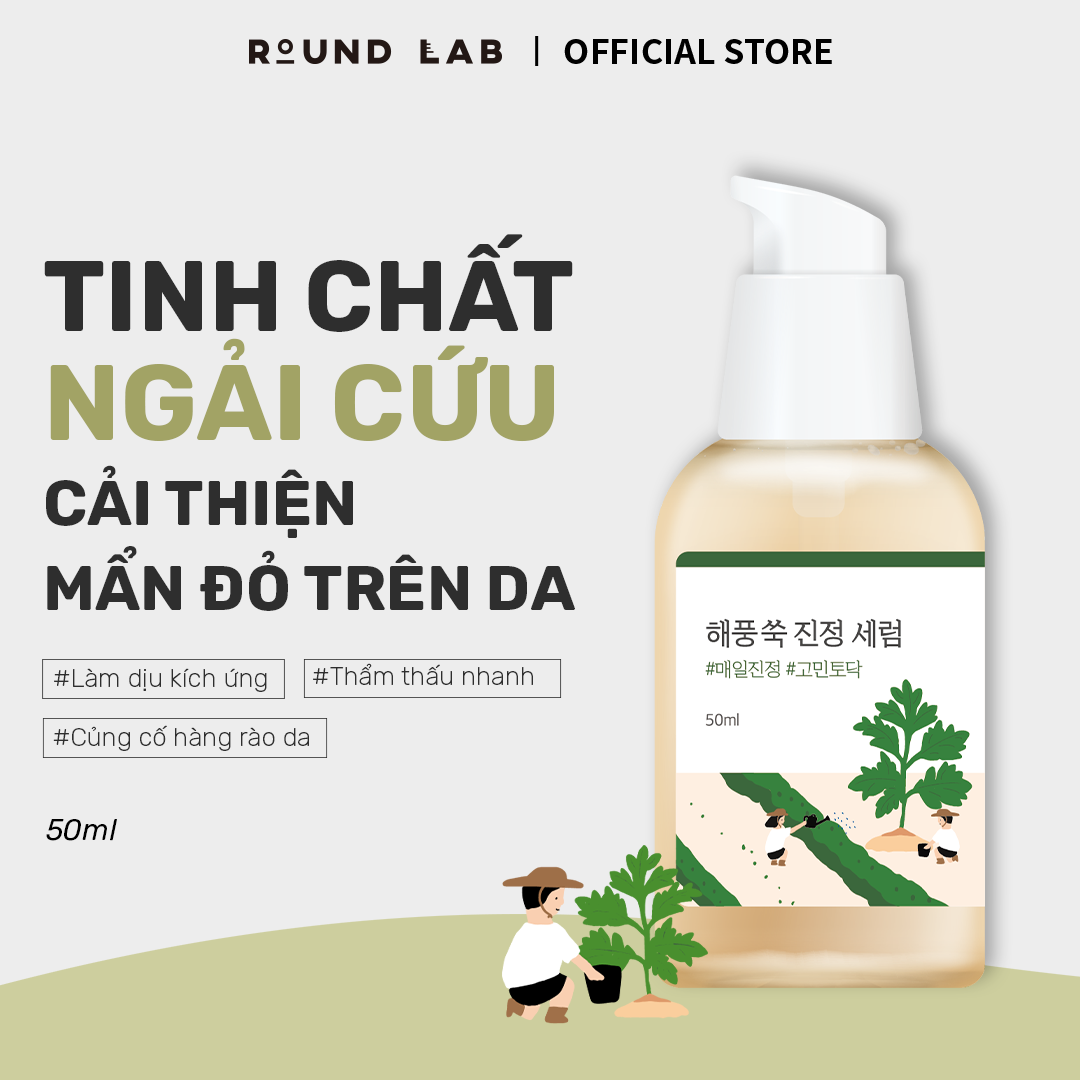 Mô tả Tinh chất dưỡng làm dịu da Round Lab Mugwort Calming Serum 50ml - 1