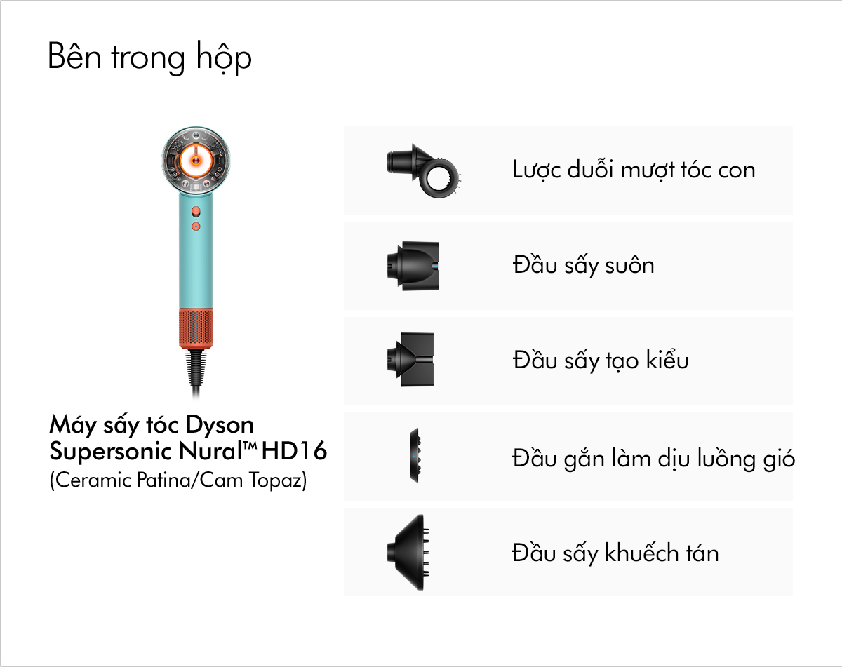 Mô tả Máy sấy tóc Dyson Supersonic ™ HD16 Nural (Ceramic Patina Topaz) - 2