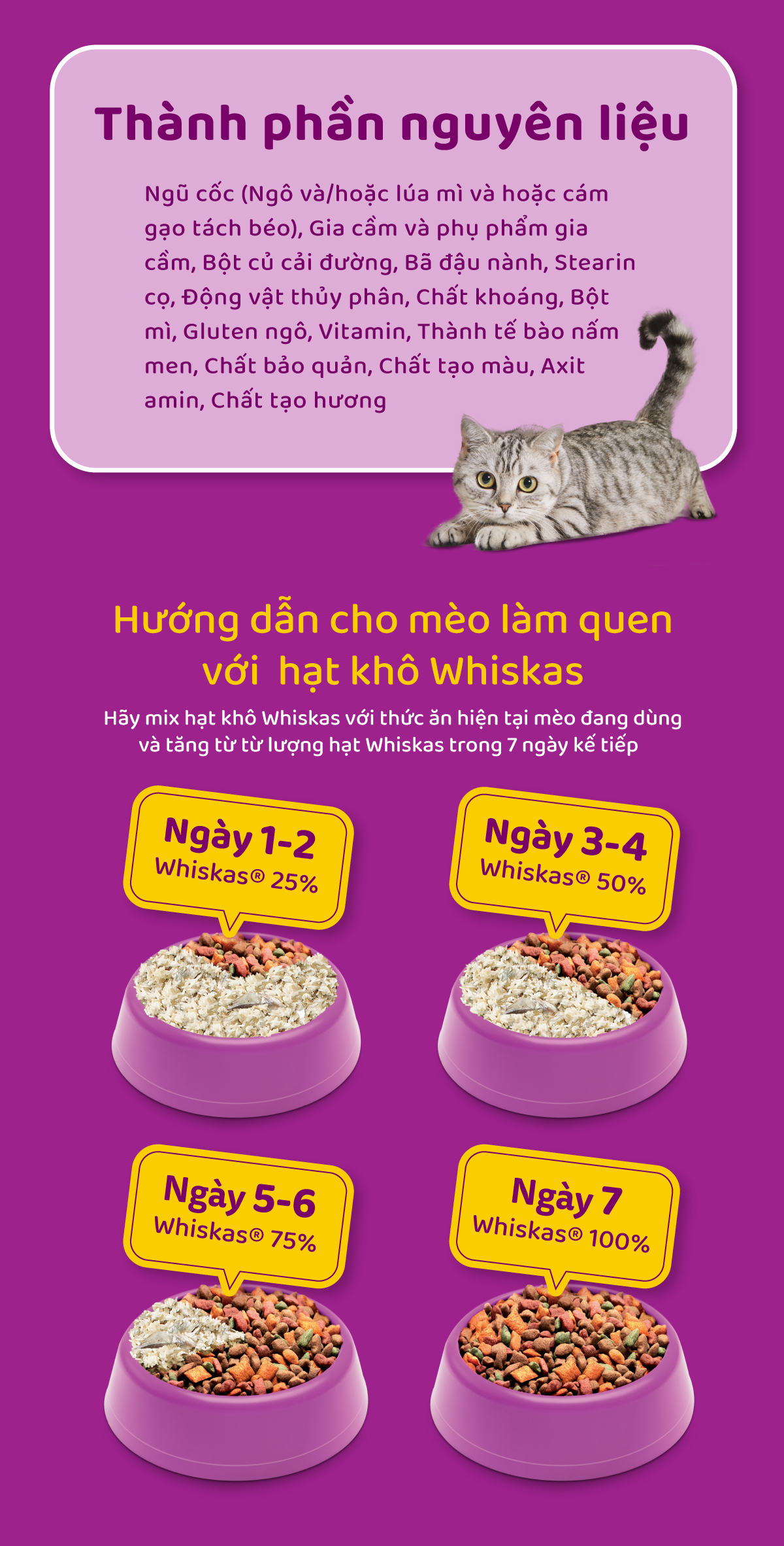 Mô tả Thức ăn mèo Whiskas vị cá biển 7kg - 2