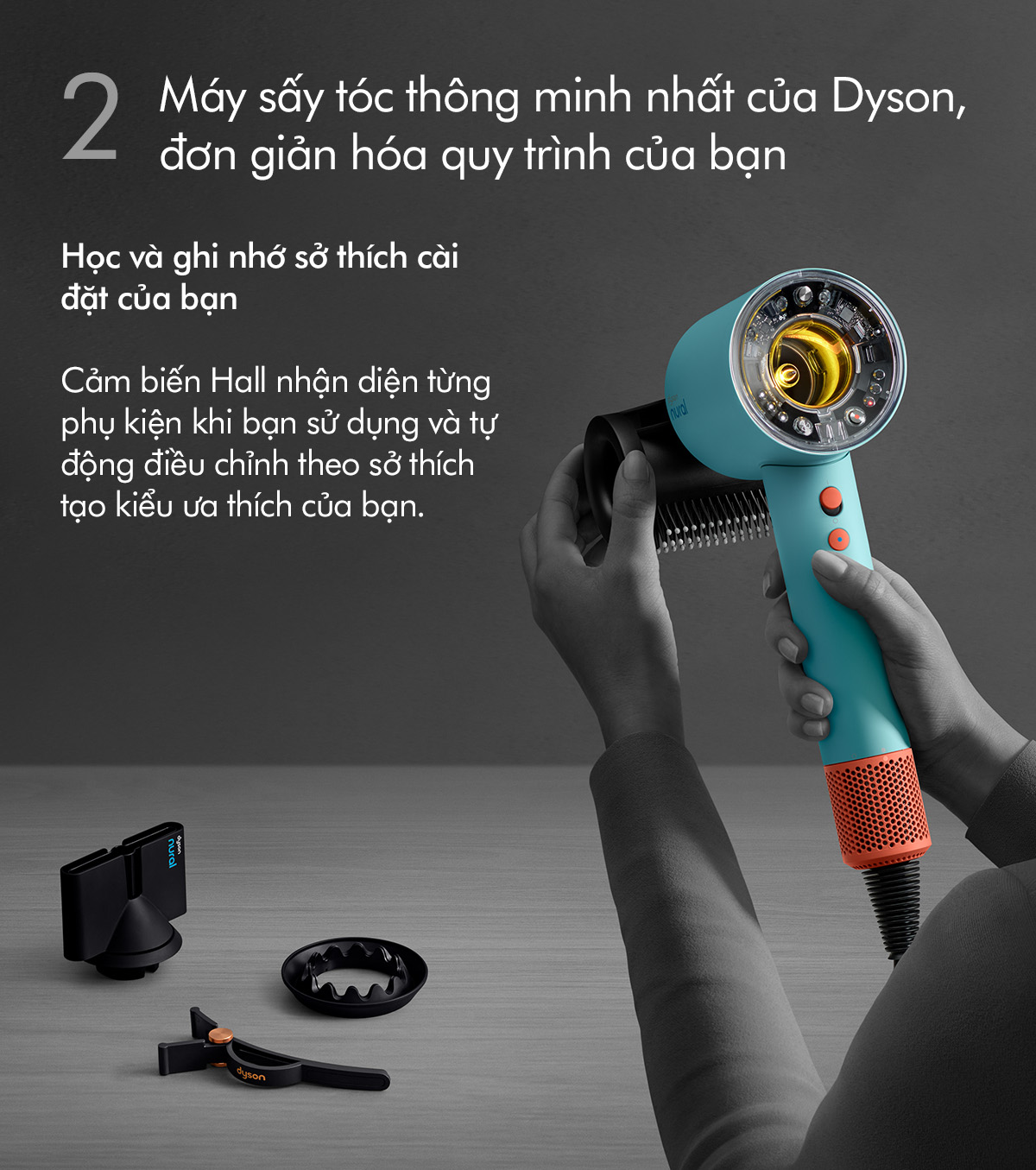 Mô tả Máy sấy tóc Dyson Supersonic ™ HD16 Nural (Ceramic Patina Topaz) - 7
