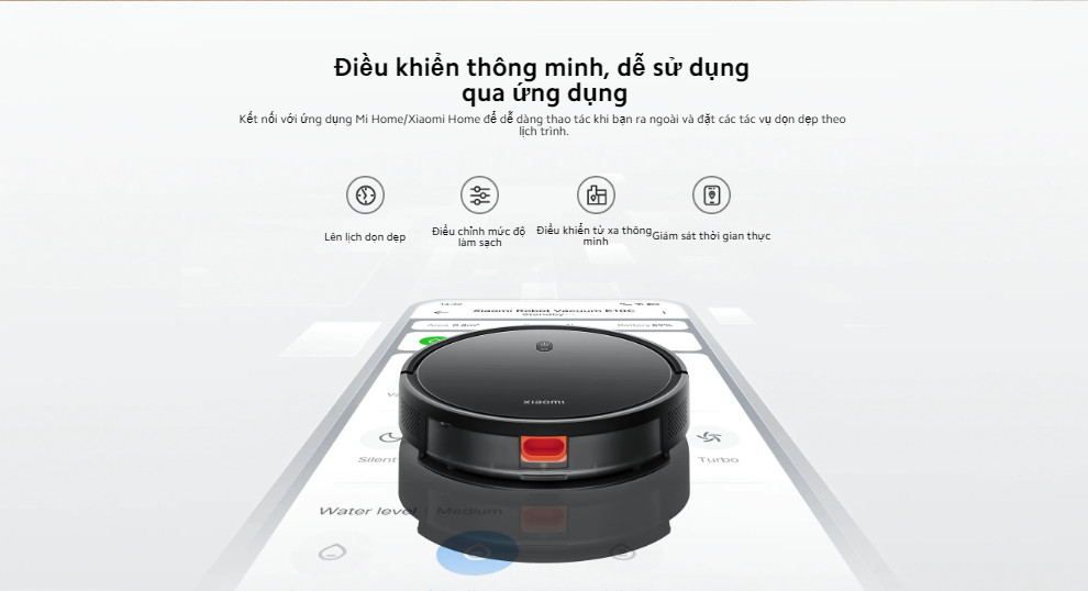 Mô tả Robot hút bụi, lau sàn 2 trong 1 Xiaomi Vacuum E10C EU - Lực Hút 3500Pa - Phiên Bản Quốc Tế - 2