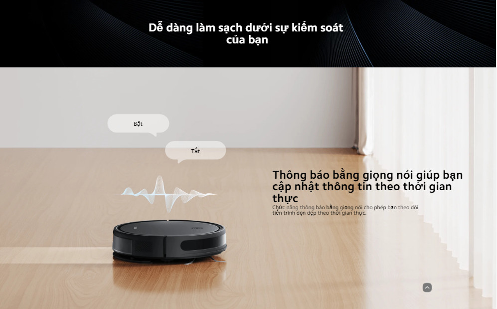Mô tả Robot hút bụi, lau sàn 2 trong 1 Xiaomi Vacuum E10C EU - Lực Hút 3500Pa - Phiên Bản Quốc Tế - 3