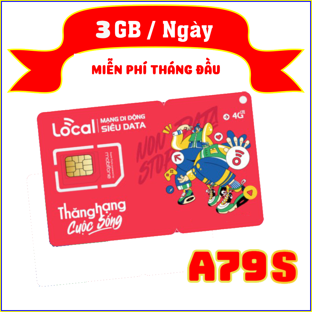 Mô tả Sim Local Mobifone MAX DATA - 3GB/ ngày. TẶNG ngay tháng đầu tiên. - 1