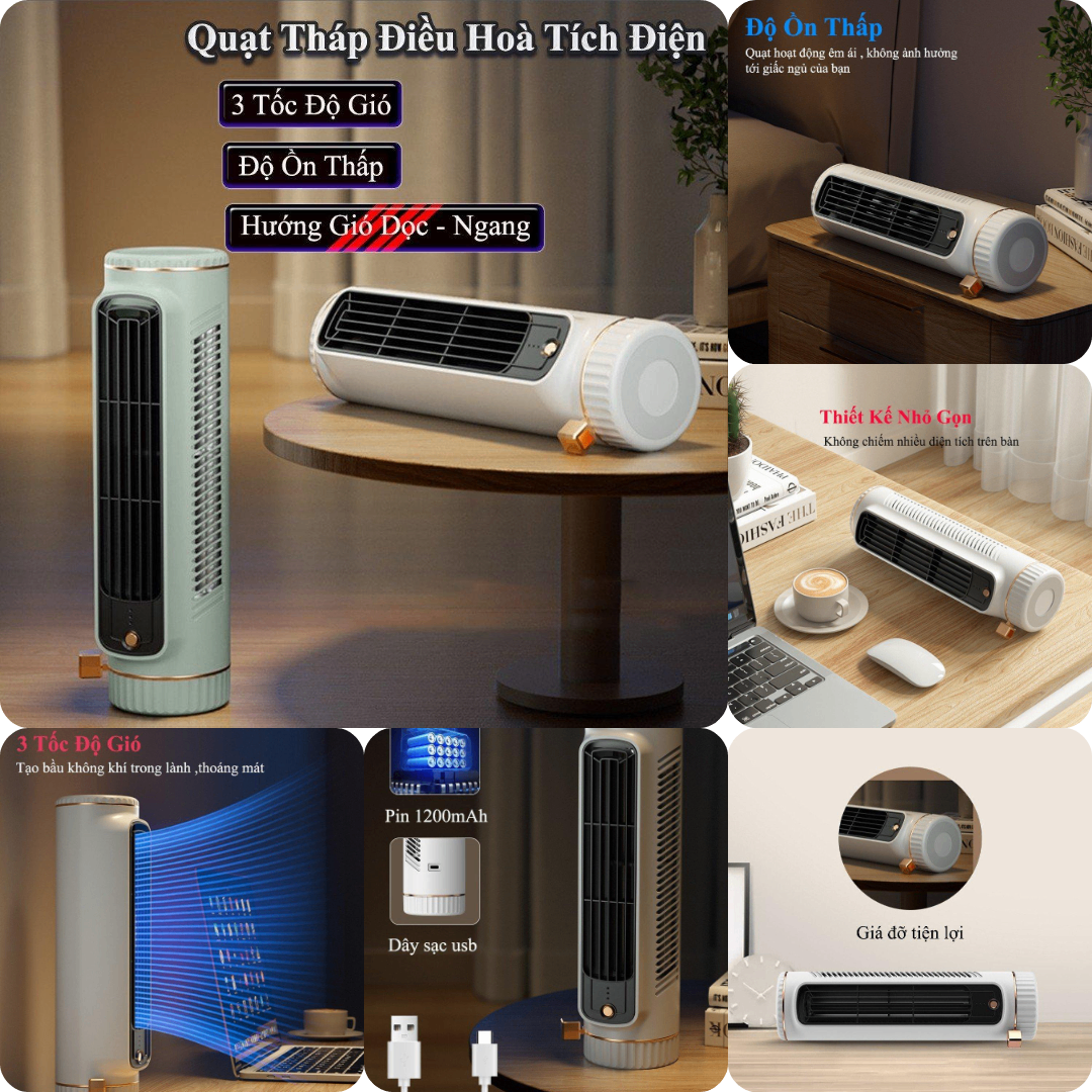 Mô tả Quạt Tháp Điều Hoà Mini Để Bàn Energy Green Lighting QB-E2 - E5 - Dành Cho Dân Văn Phòng - Siêu Mát - 1