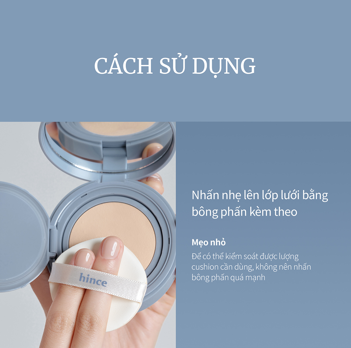 Mô tả Phấn nước hince Second Skin Mesh & Matte Cushion 12G - 9