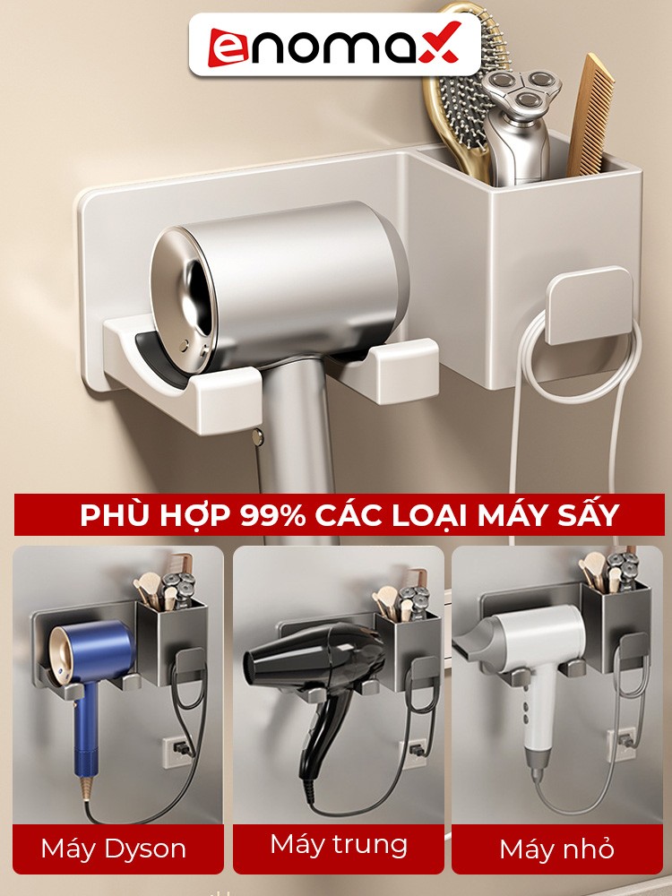 Giá đỡ máy sấy tóc Enomax phù hợp nhiều loại máy