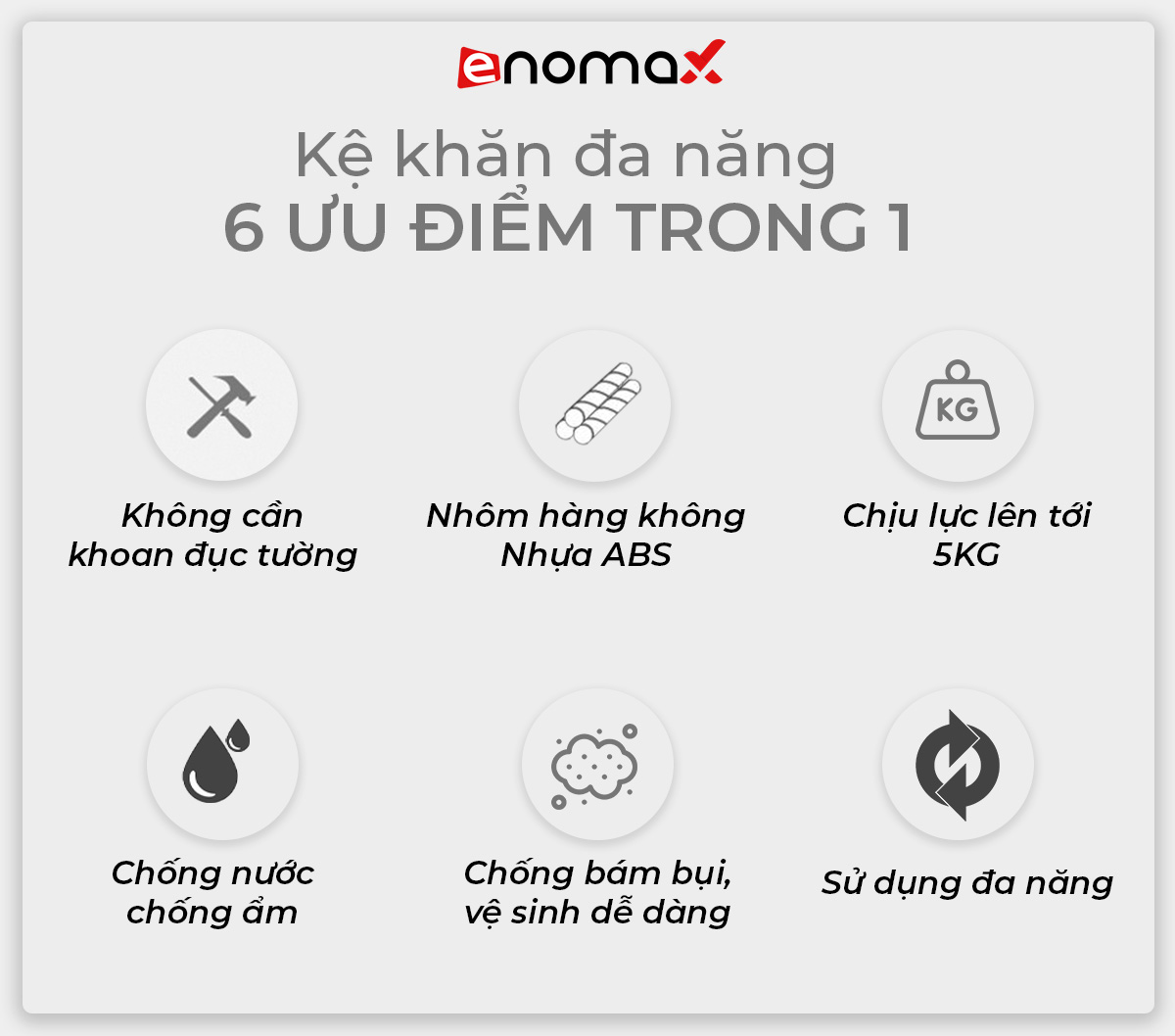 Kích thước kệ Enomax