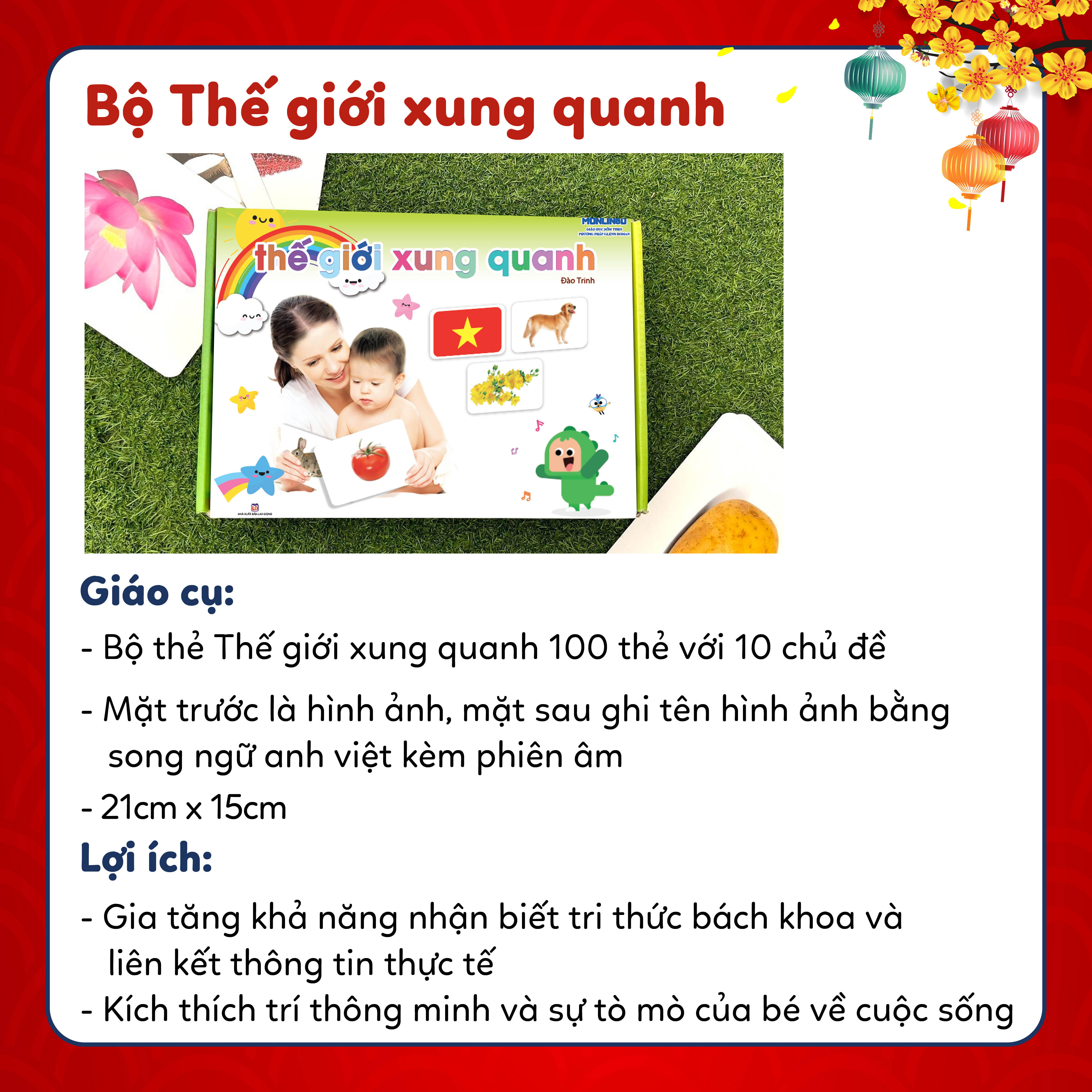 Mô tả Flashcard Cho Bé - Bộ Thẻ Dạy Trẻ Thế Giới Xung Quanh Theo Phương Pháp Glenn Doman (100 Thẻ) - 2